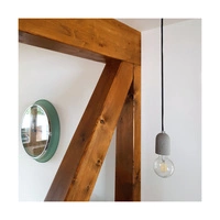 Amory Pendant Lamp 1xE27 Max.60W Gray Concrete/Black Fabric Cable 9779136