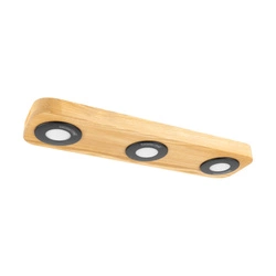 Sunniva Ceiling Lamp Incl. 3xLED Integrated 900lm 3000K 5W Stained Pine Brown/Black Metal 4037411400000