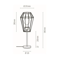 Endorfina Table Lamp 1xE27 Max.25W Black Metal/Black PVC Cable 72420104
