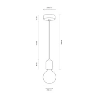 Amory Lampa Wisząca 1xE27 Max.60W Szary/Czarny-Biały 9774136
