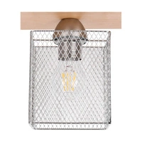 Norman Wood Ceiling Lamp 2xE27 Max.25W Birch Wood/Chrome Metal 8175260