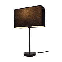 Lampa stołowa Cadre 1xE27 maks. 25W Czarny metal/czarny kabel PVC/czarny kabel materiałowy 93940104