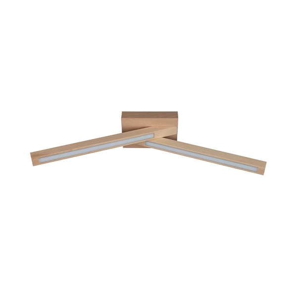 Lampa Sufitowa Krzyżowa Linus 2xLED 24V Zintegrowana 840lm 3000K 9W Drewno Brzozowe 2246260