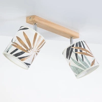Hoja Ceiling Lamp 2xE27 Max.25W Oiled Oak/Multicolor Wallpaper 56747274