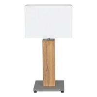 Milano Table Lamp 1xE27 Max.40W Gray/Oak veneer/Transparent PVC/White 860219187