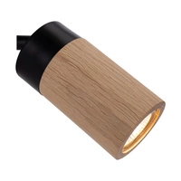Annick Wall Lamp Incl. 1xLED GU10 5W Oiled Oak/Black Metal/Black Fabric Cable 2429104