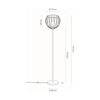 Coop Floor Lamp 1xE27 Max.60W Black/Black PVC 12480104
