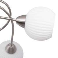 Lampa Sufitowa Pavia 5xE27 Max.60W Metal Satin/Białe Szkło 8270527
