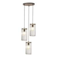 Lampa Wisząca Timeo 3xE27 Max.60W Bejcowana Sosna Szara/Czarny Kabel PCV/Czarny Metal 195109357R