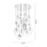 Balloon Pendant Lamp Incl. 18xG4 Max.20W Chrome Metal/Multicolor Glass 1791815