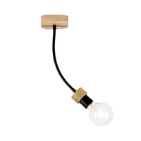 Allumer Lampa Sufitowa 1xE27 Max.25W Dąb Olejowany/Czarny Metal 5414174