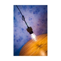 Drewniana lampa wisząca Clarte 1xE27 Max.60W Dąb olejowany/Czarny metal/Czarny kabel z tkaniny 3274174