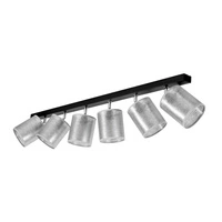 Lampa Sufitowa Nevoa 6xE27 Max.25W Czarny Metal/Chromowany Metal/Srebrny Klosz Tkaniny 56794604