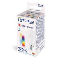 Żarówka LED sterowana Bluetooth RGBW + CCT  barwa 2700 - 6000K 4,9W E14 SMART Simply multikolor