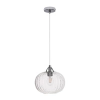 Lampa wisząca Universe 1xE27 Max.60W Chromowany metal/Przezroczyste PCV/Przezroczyste szkło 9721100