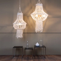 Lampa Wisząca Samba 1xE27 Max.15W LED Dąb Olejowany/Kremowy Sznurek Bawełniany/Kabel z Naturalnej Tkaniny 18727174