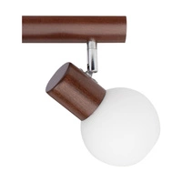 Lampa Sufitowa Karin 3xE14 Max.40W Drewno Bukowe Orzech/Białe Szkło 2231376