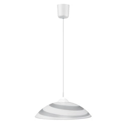 Circle Pendant Lamp 1xE27 Max.60W White Synthetic Material/White PVC Cable/White Glass 4314502A