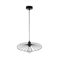 Antonella Pendant Lamp 1xE27 Max.60W Black Metal/Black Fabric Cable 189249104