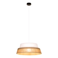 Jute Lampa Wisząca 1xE27 Max.60W Czarny/Transparentny PVC/Biały-Beżowy 150140104
