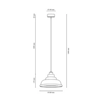 Lampa Wisząca Avino 1xE27 Max.60W Dąb Olejowany/Przezroczysty Kabel PCV/Szkło Dymne 9873074