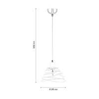 Lampa Wisząca Komet 1xE27 Max.60W Chromowany Metal/Biały Metal/Biały Kabel PCV 1854102