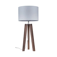 Lotta Table Lamp 1xE27 Max.60W Walnut/Transparent PVC/Grey 94302076