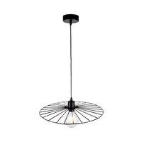Lampa wisząca Antonella 1xE27 Max.60W Czarny kabel metalowy/czarna tkanina 189249104