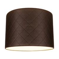 Lampshade Cylinder E27 H35 Gray-Brown Synthetic Fabric A0950