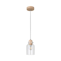 Alessandro Wood Lampa Wisząca 1xE27 Max.60W Dąb Olejowany/Transparentny 1760174
