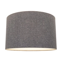 Lampshade Cylinder E27 H35 Gray Cotton Fabric A0503