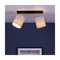 Lampa Sufitowa Mateo 2xE27 Max.25W Czarny Metal/Beżowa Tapeta 87800204