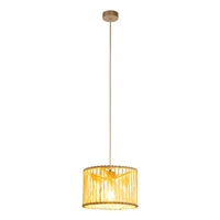 Reve Pendant Lamp 1xE27 Max.15W LED Oiled Oak/Cream Braided Cotton Cord/Natural Fabric Cable 184617174