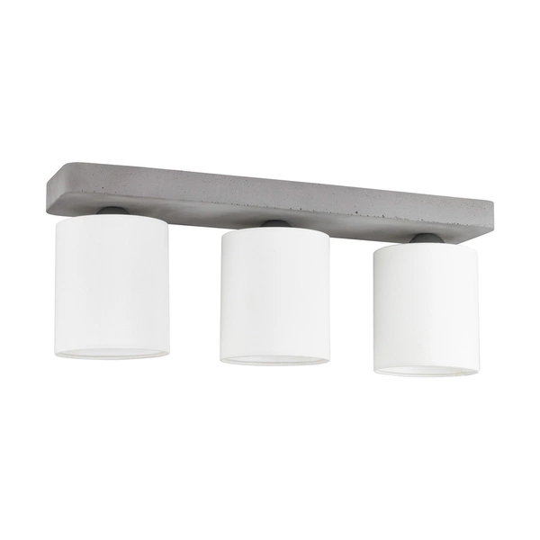 Gentle Ceiling Lamp 3xE27 Max.25W Gray Concrete/White Fabric Shade 2321336