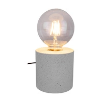 Mocna okrągła lampa stołowa 1xE27 maks. 25W biały beton/czarny kabel PVC 6070937