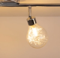 Lampa BULBS listwa sufitowa 4pkt żarówki metalowo - szklane 2507428