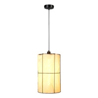 Marinero Lampa Wisząca 1xE27 Max.15W LED Czarny/Czarny Oplot/Czarny-Biały Len 184129104