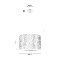 Mateo Pendant Lamp 1xE27 Max.60W Black Metal/Transparent PVC Cable/Beige Wallpaper 87811104