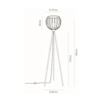 Lampa podłogowa Coop 1xE27 maks. 40W czarny metal/czarny kabel PVC 12580104