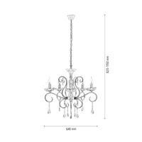 Lampa Sufitowa Maestra 5xE14 Max.40W Patyna Metal/Szkło Przezroczyste 5311511