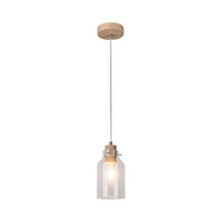 Alessandro Wood Lampa Wisząca 1xE27 Max.60W Dąb Olejowany/Transparentny 1760174