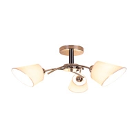 Mette Ceiling Lamp 3xE27 Max.40W Chrome Metal/White Fabric Shade 8341328
