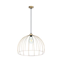Coop Pendant Lamp 1xE27 Max.60W Gold Metal/Black Metal/Black Fabric Cable 18831920