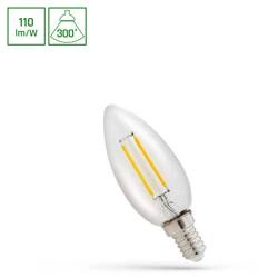 LED CANDLE E-14 230V 1W COG WW CLEAR SPECTRUM