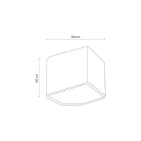 Space Wall Lamp 1xLED Integrated 140lm 2600K 6W Black Metal/Gold Metal 1120104