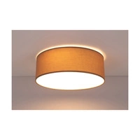 Lampa sufitowa Josefina 2xE27 maks. 25W biały metal/brązowy klosz z tkaniny 4792812