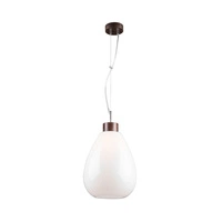 Piro Pendant Lamp 1xE27 Max.60W Walnut/Transparent/White 9824076