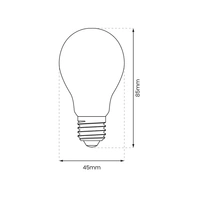 Żarówka Filamentowa E27 LED, 1W, ST45, barwa ciepła 2700K, EKZF9139