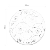Lampa sufitowa Kansas w zestawie 1xLED 1200lm 2700K 18W Chrom Metal/Biało-Przezroczyste Szkło 4384112