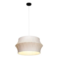 Lampa wisząca Lotus 1xE27 maks. 60W Czarny metal/przezroczysty kabel PVC/szary klosz z tkaniny 15640104
